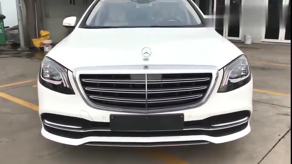 奔驰s450白色外观与内饰实看完后你还会选宝马吗