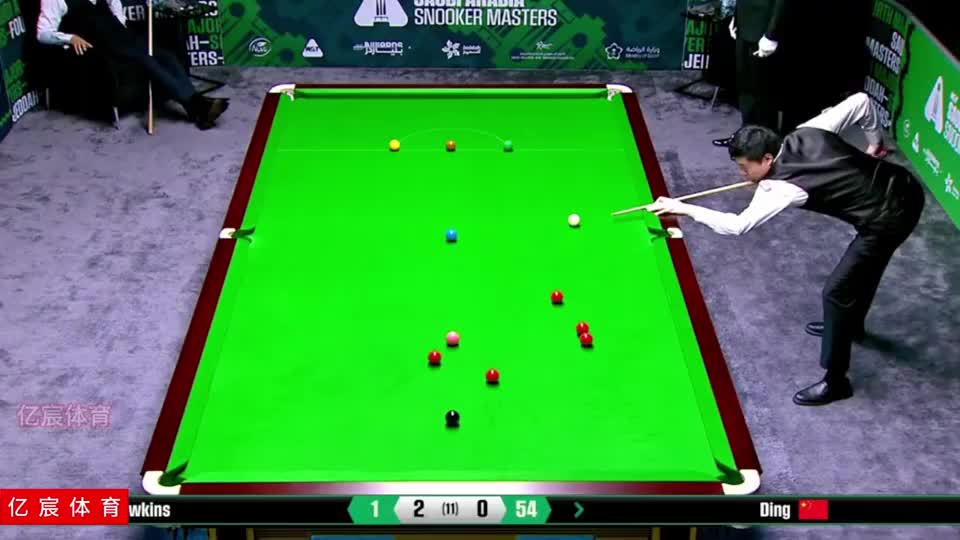 丁俊晖再战霍金斯豪取大胜，准度炸裂让对手崩溃，霍师傅太难了