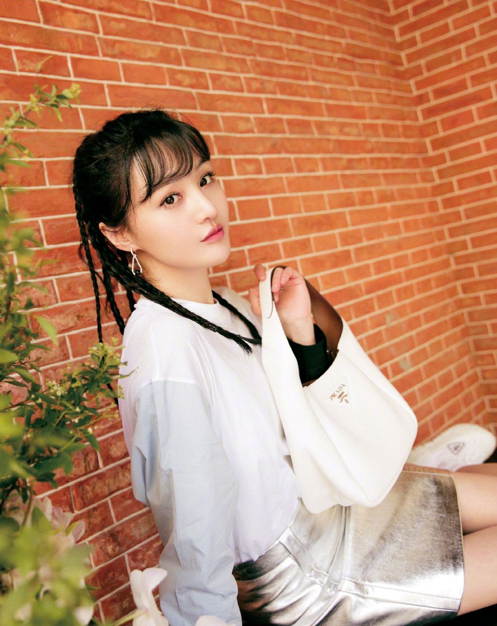 郑爽麻花辫灵动俏皮图片