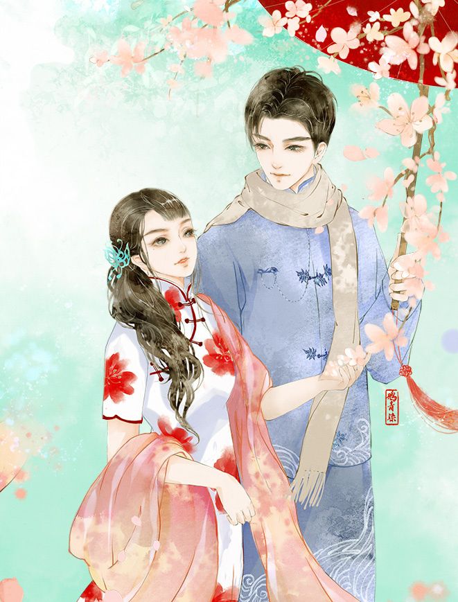 民国风卡通动漫情侣图片欣赏