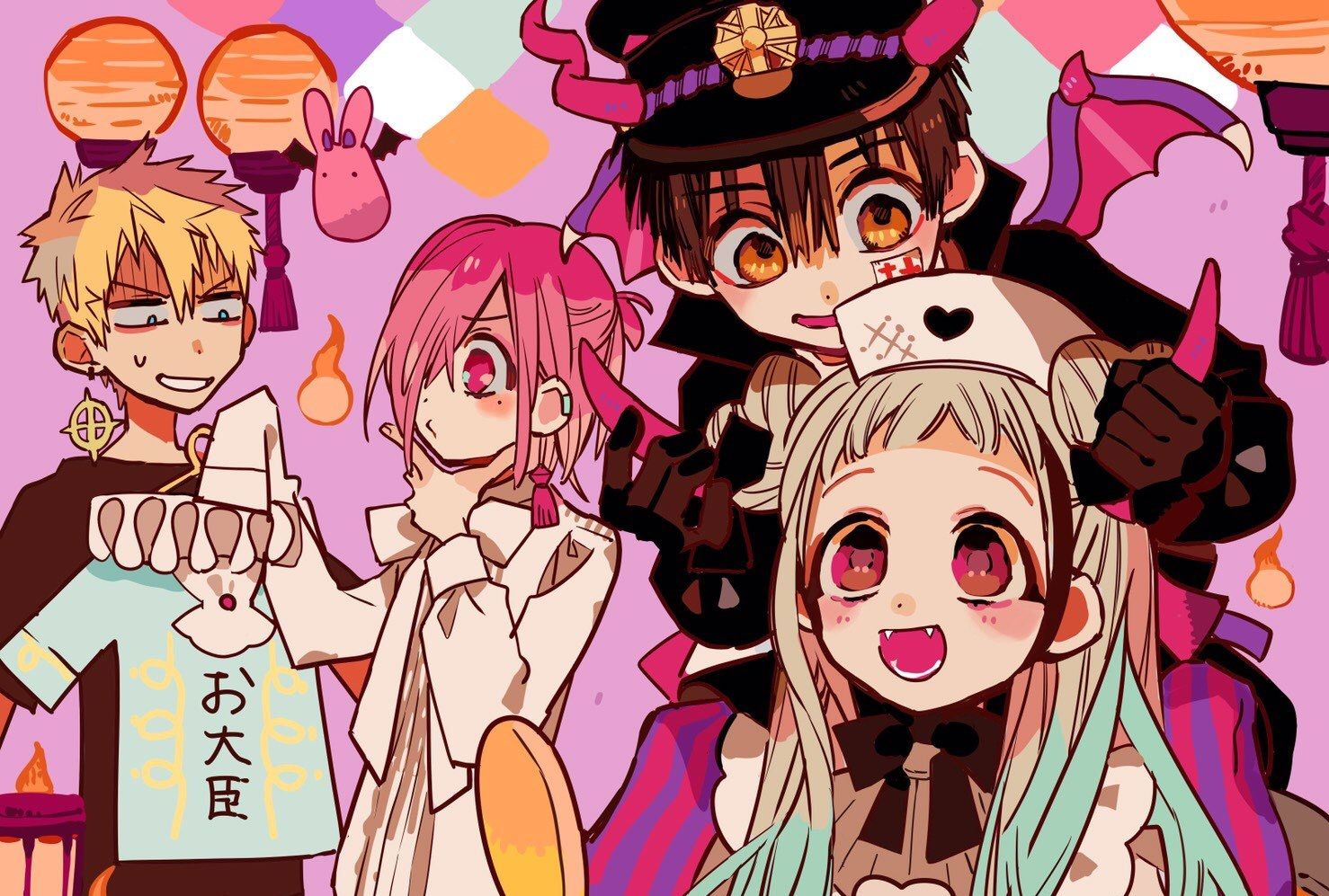 从左到右人物依次是:四岛芽衣,八寻宁宁,柚木普,源光,三叶.