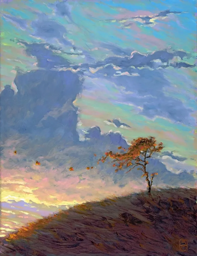 神秘的光线和氛围,他的风景油画不一样的美