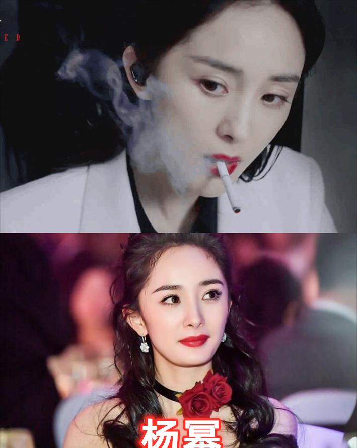 里有抽烟的戏份,片中的杨幂穿着白色西服,精致的妆容配上烈焰红唇