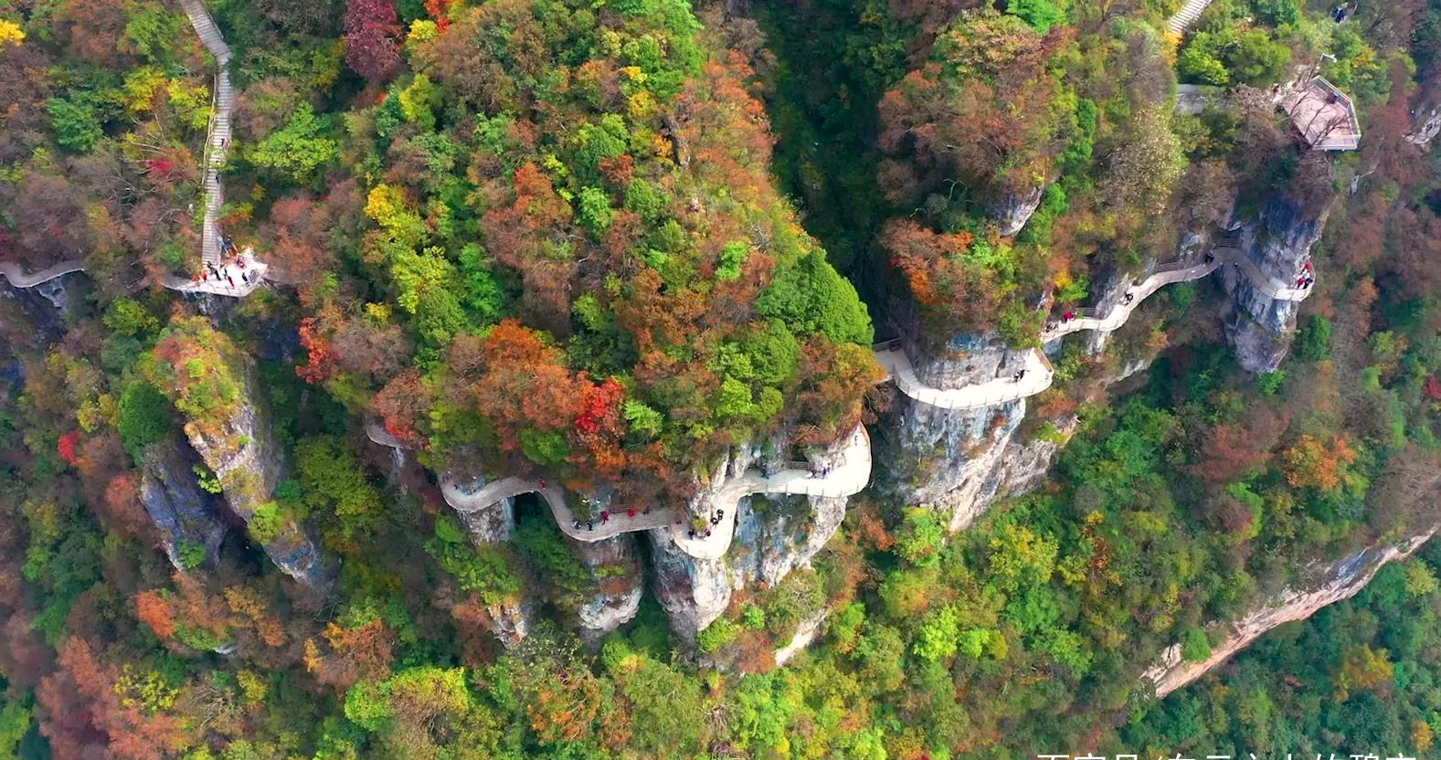 漢中:秋染龍頭山