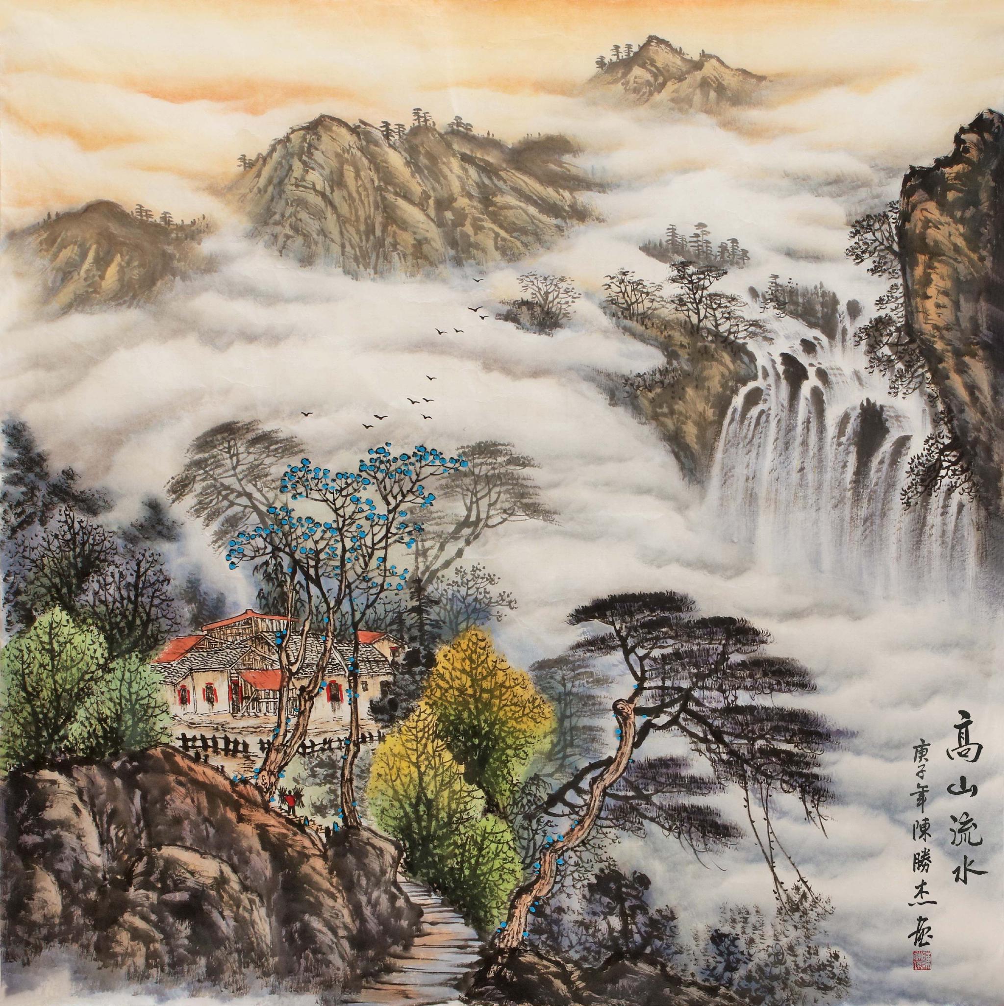 尚得堂手绘国画3,花鸟画东晋画家顾恺之说:"绘画,人最难,次山水