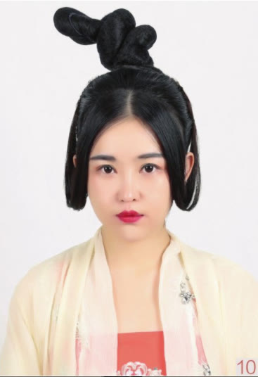 唐风造型:灵蛇髻双垂环盘发