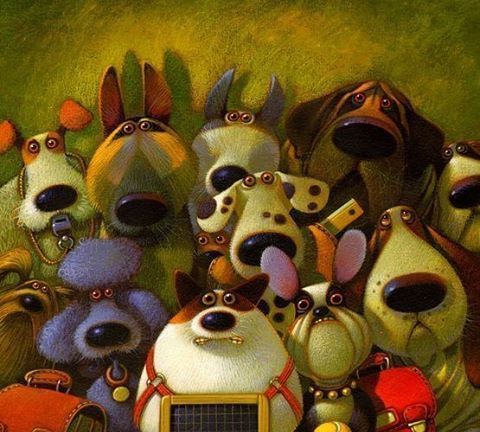 森林里的小动物来开会,成为画板上的常客,变成卡通世界的色彩