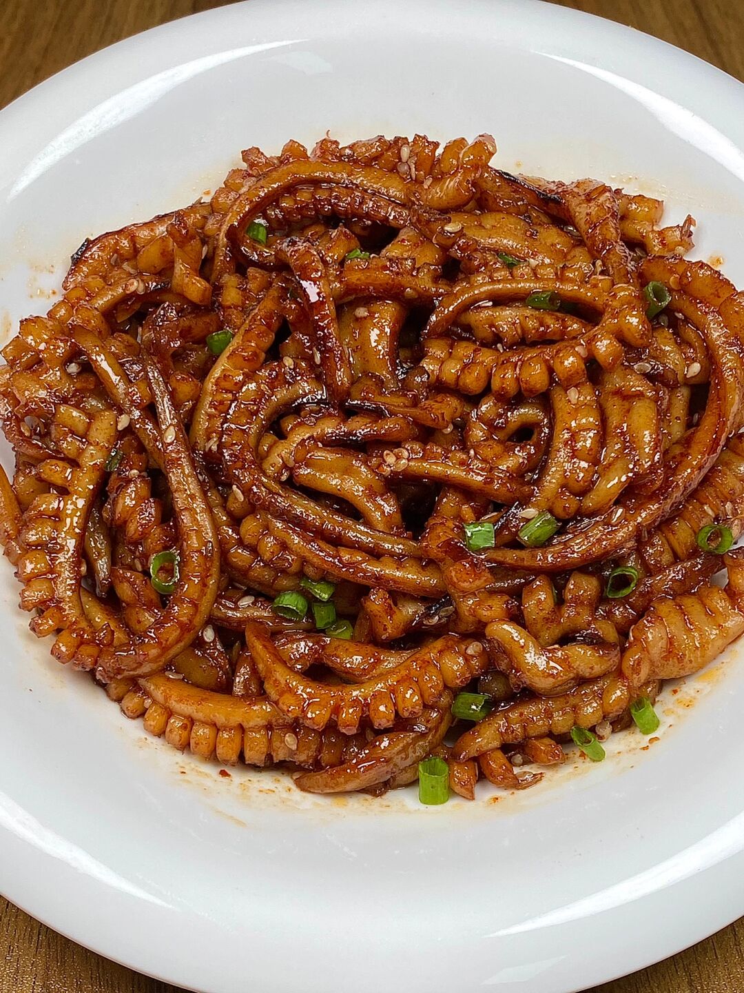 炒鱿鱼须真是香的嘞又香又辣吃一口就沦陷