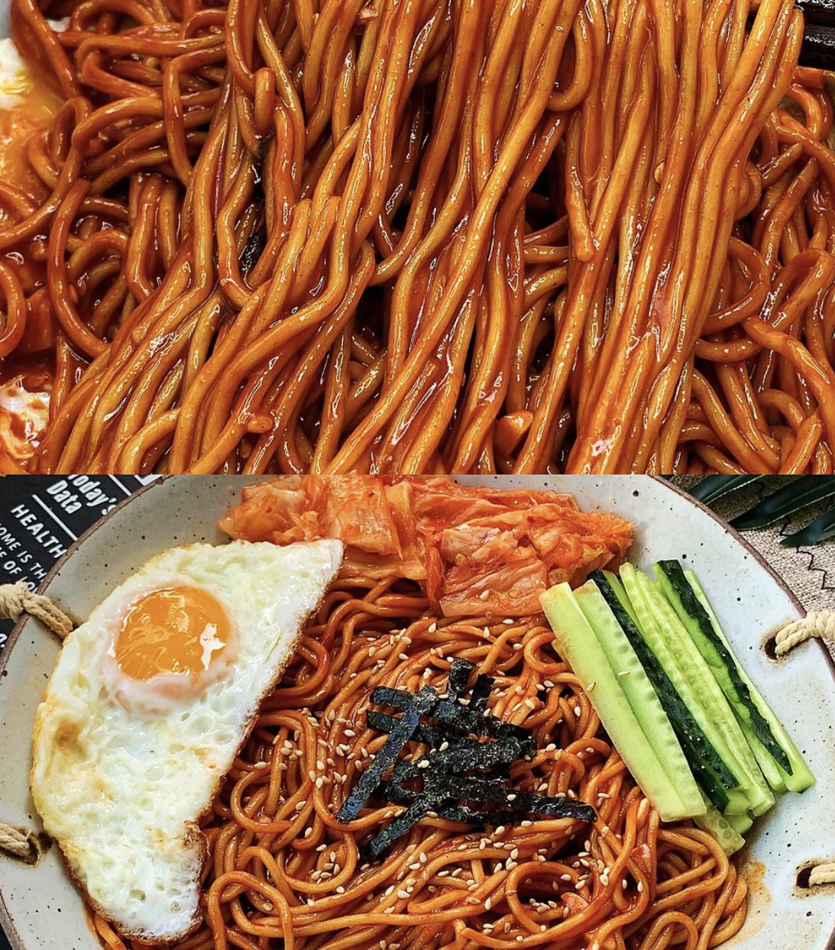 好吃到秒空的韩式拌面