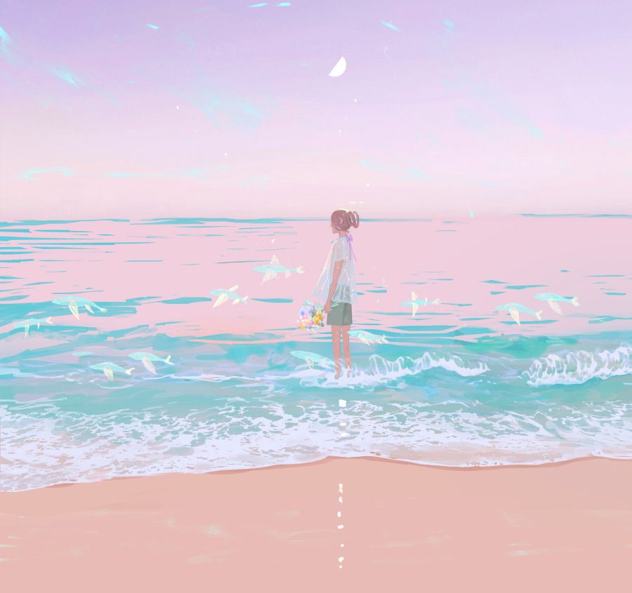 amei zhao 惊艳的同色系人物场景插图,充满了奇幻的味道!