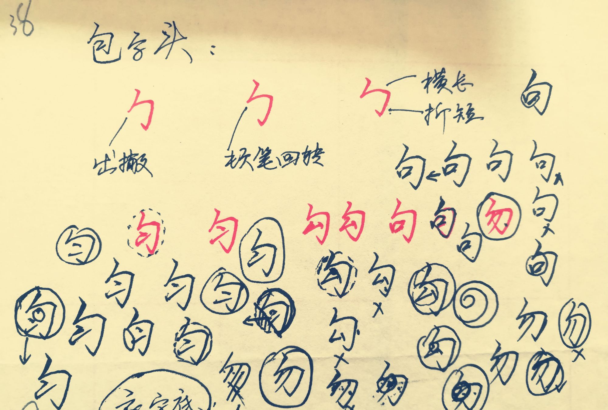 实用好写的“中性笔行楷连笔字”,12张图,“偏旁部首”写法技巧