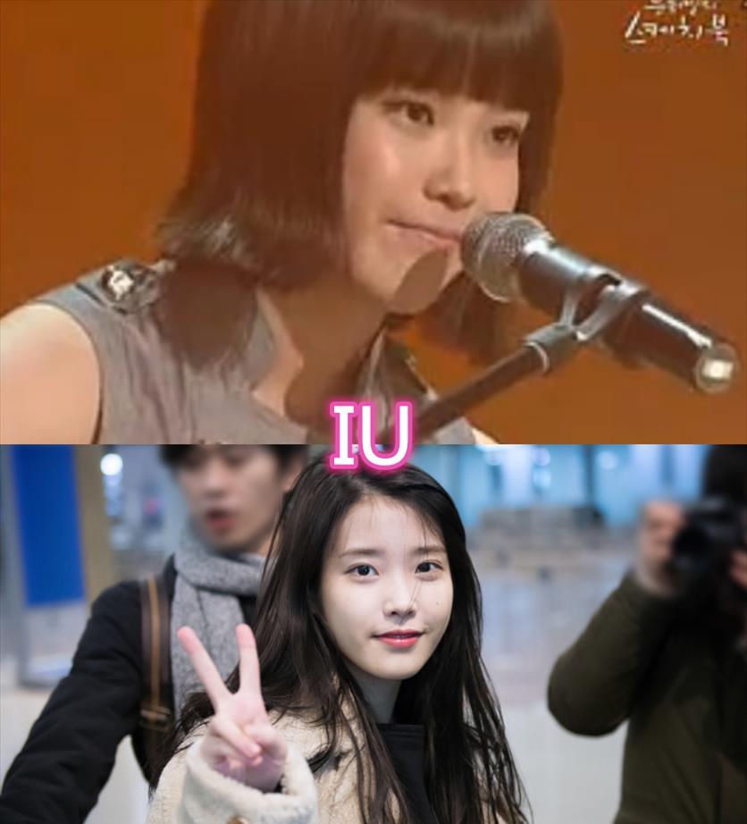 明星选秀时照片,iu变化不大,千玺夸张,看到刘雨昕:换人了?