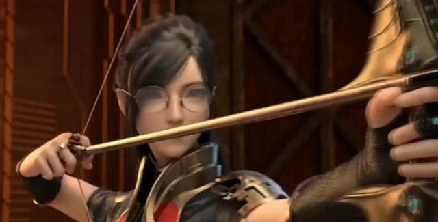 vn 雄兵连少见的眼镜小姐姐,魏颖的这个模型我还是有点期待的,她射箭