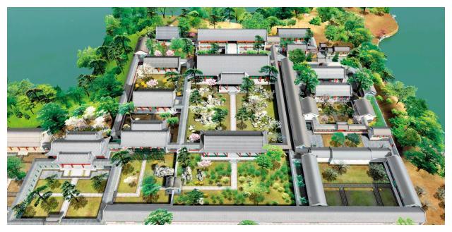 在数字复原设计中,首先确定景区范围,景区包含包含勤政殿,飞云轩,芳碧