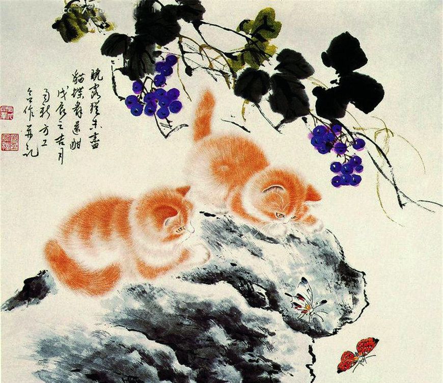 专门画猫的大画家,曹克家国画作品欣赏