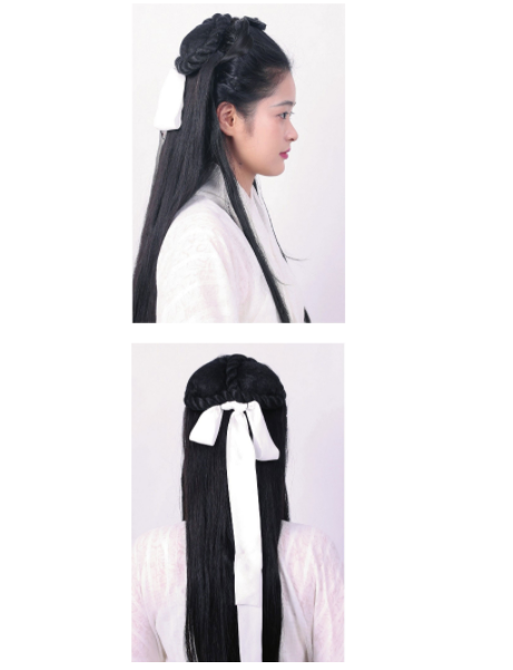 小龙女造型:轻盈古风发型图解