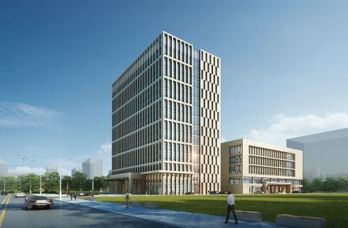 江苏智慧谷科研成果转化中心项目全线封顶位于淮安