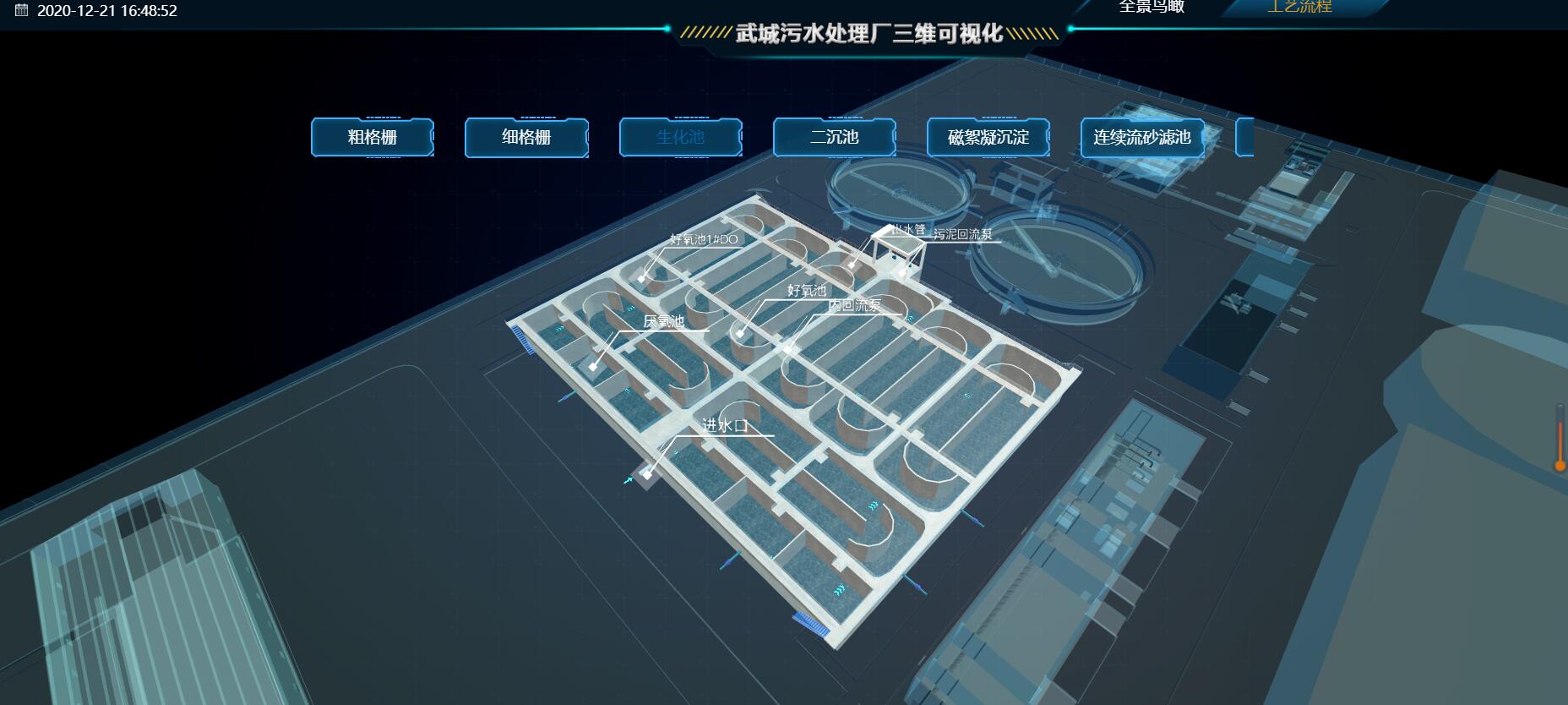 污水处理厂三维可视化展示系统四度科技打造沉浸式体验