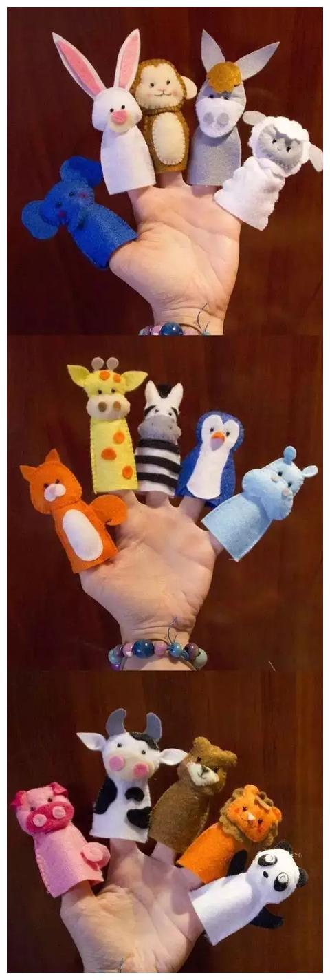 diy手工制作布艺手偶专治爱玩的熊孩子不织布手工附教程