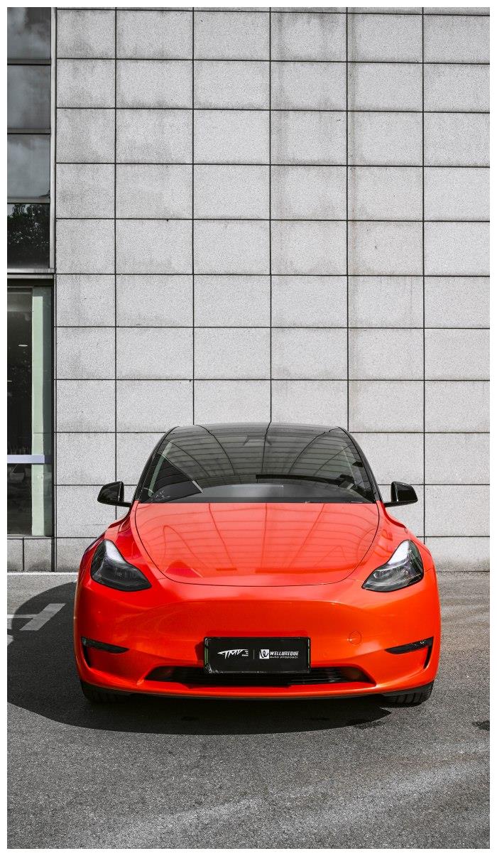 夏季的火热余温丨苏州特斯拉modely改色金属熔岩橙外拍