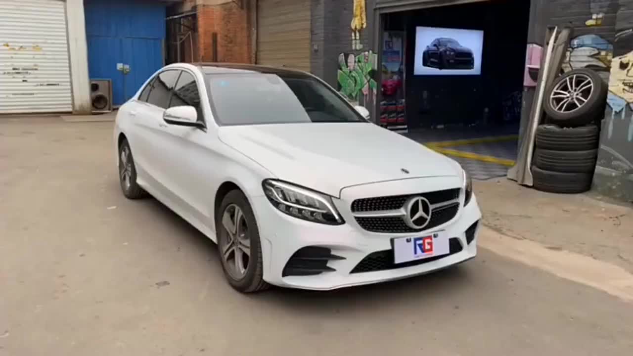 奔驰c200钻石白粉这颜色太可了