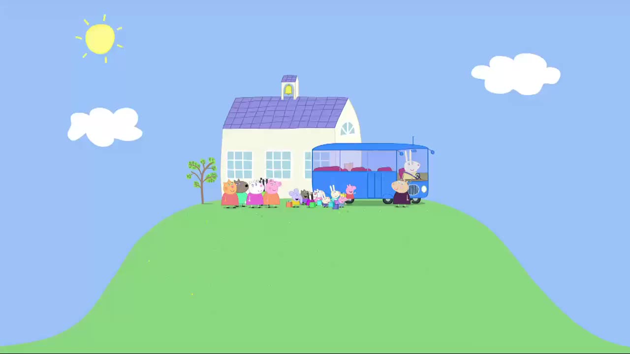 小猪佩奇佩奇对着山谷喊出自己的声音结果得到回答