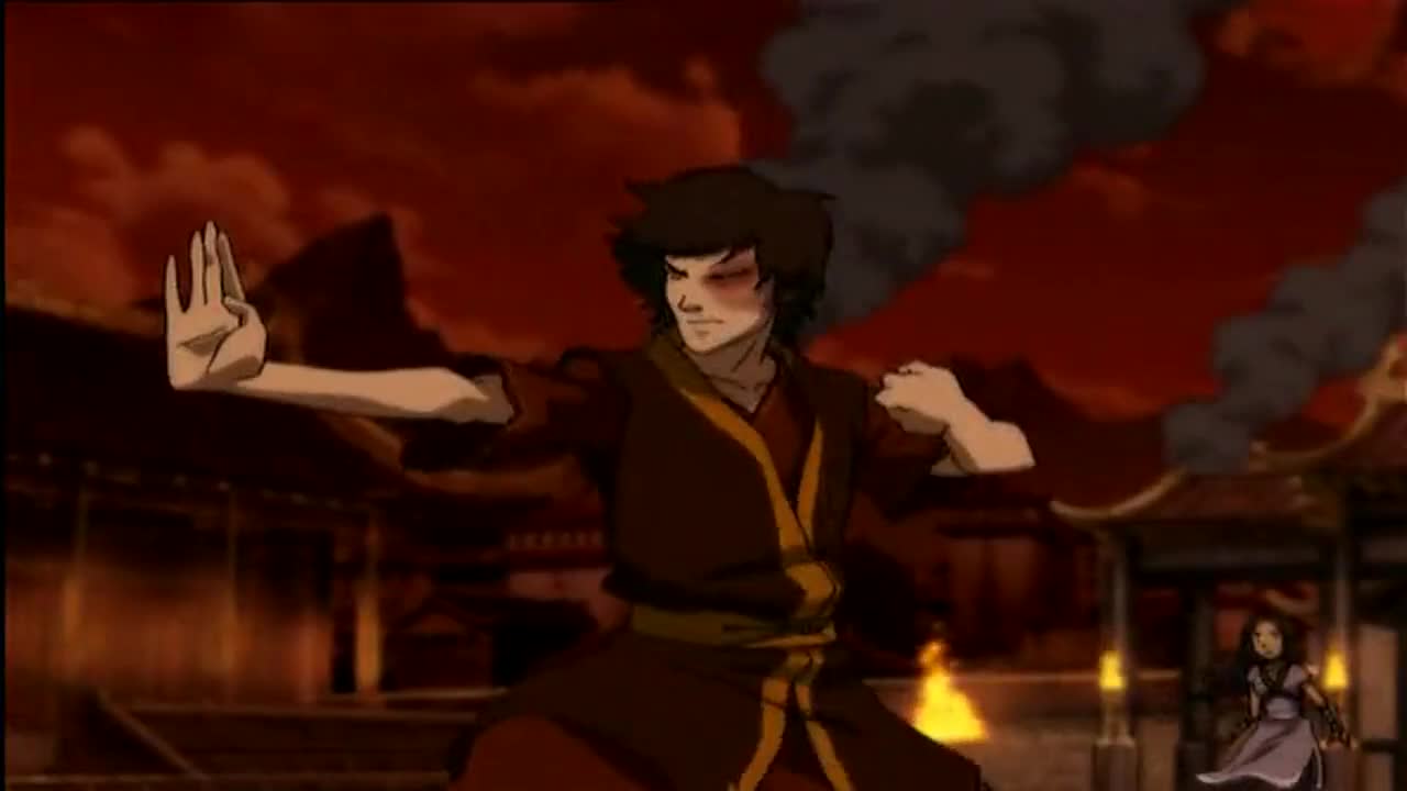 降世神通:阿祖拉用纯青雷火,却对着卡塔拉攻击,祖克挺身阻挡|动漫|影视|动画片_新浪新闻