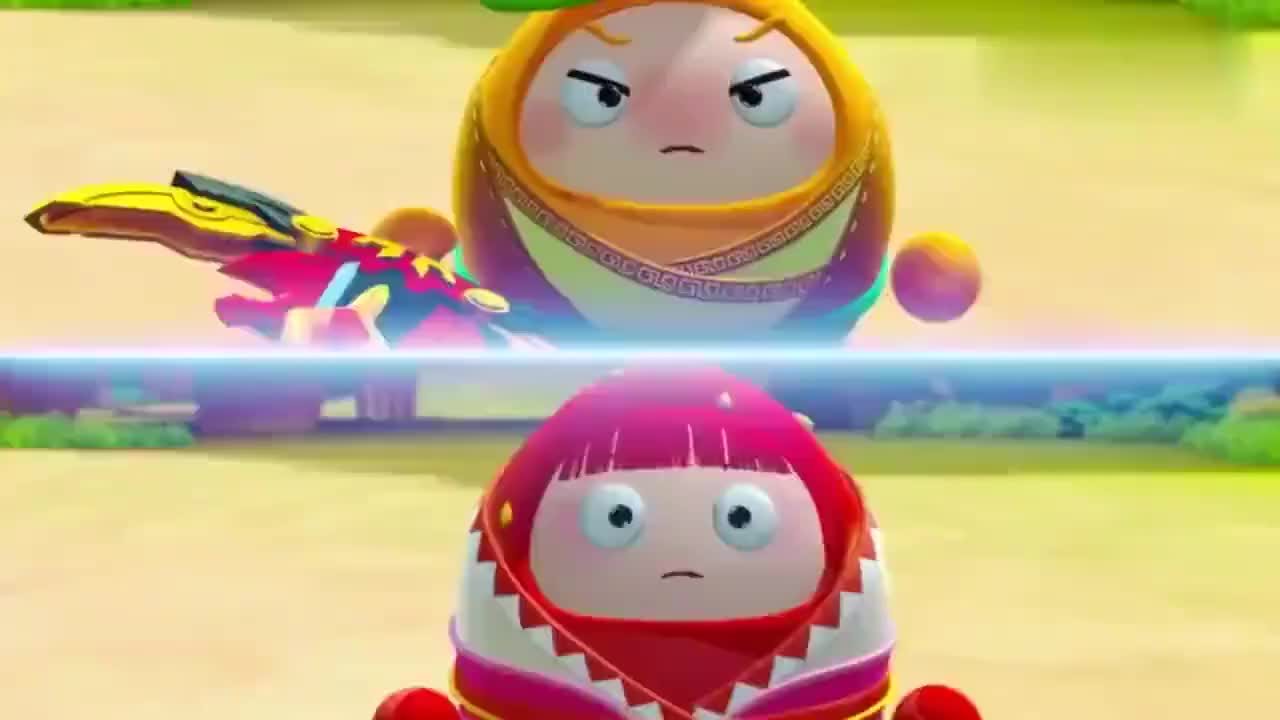 果宝特攻橙留香与子怡努力练习合击技可是竟一点威力都没有