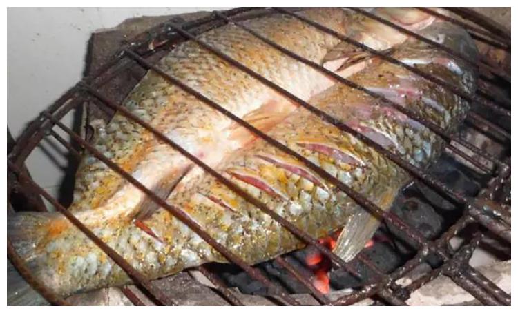 烤鱼杀鱼,撒盐,上烤架,翻烤,观色起架,淋料浇油……整个烤鱼的过程