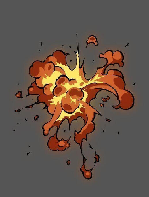 【绘画素材】一组爆炸效果画法素材参考又来啦!