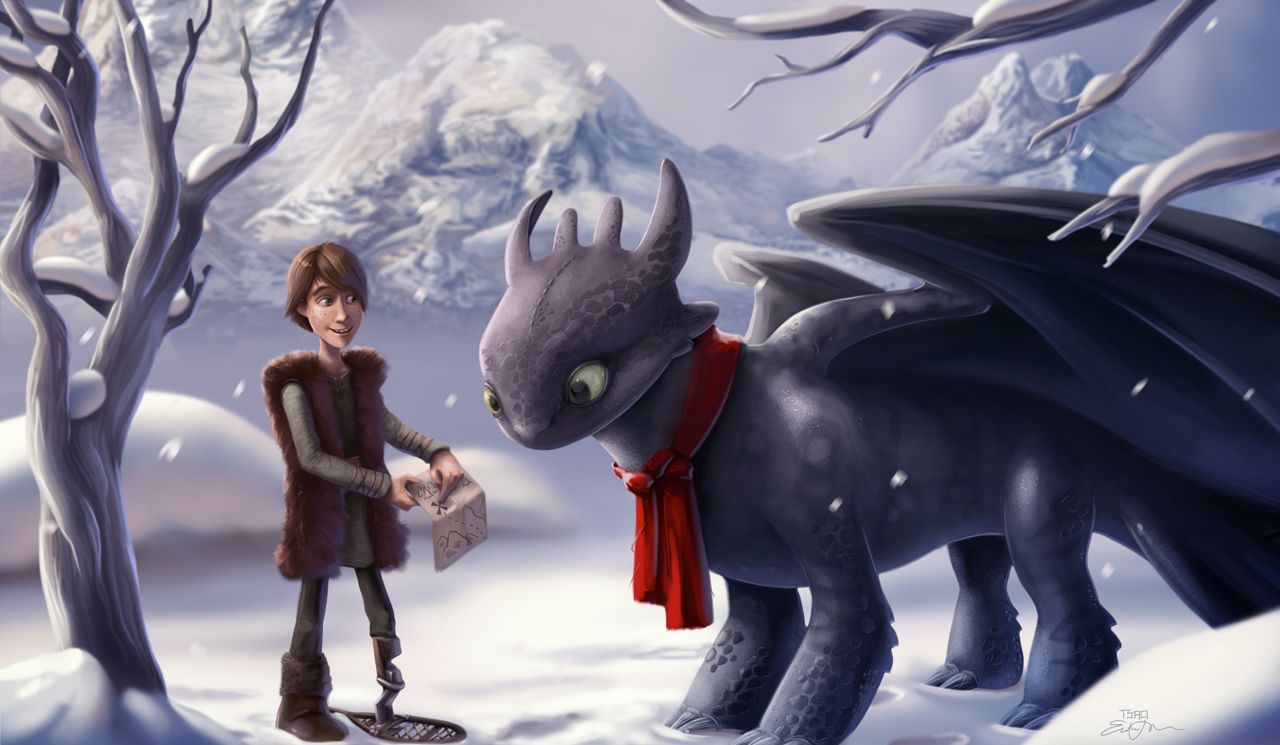 精选美国动漫电影《驯龙高手》高清无水印手机插画壁纸_高清图集_新浪
