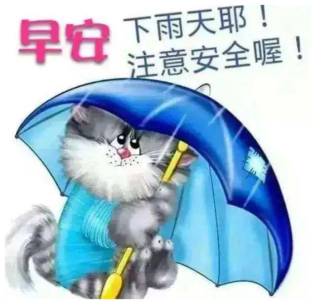 下雨天祝福语表情大全下雨天小心路滑的平安祝福语录