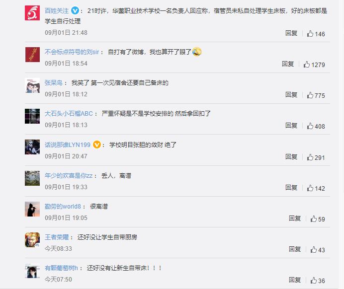 四川一职校新生需自带床板 商家：60元一张已卖断货休闲区蓝鸢梦想 - Www.slyday.coM