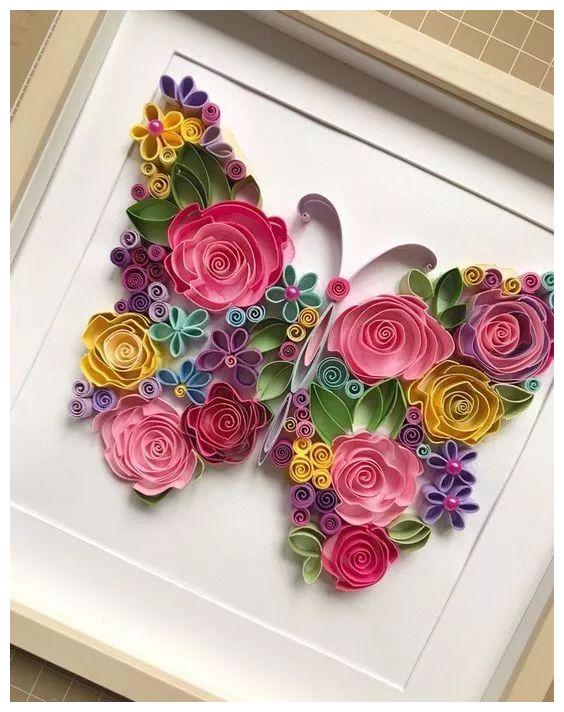 衍纸作品的时候,也会找一些作品参考一幅惊艳的作品更多是看是否有