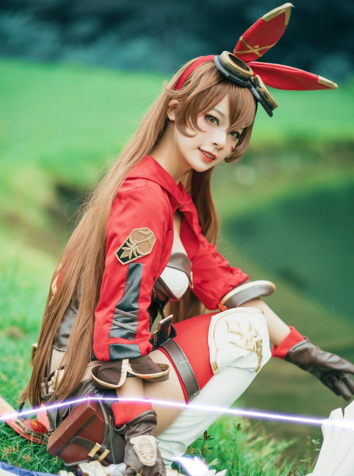 原神安柏cos,大家喜欢勇敢可爱的安柏吗!__财经头条