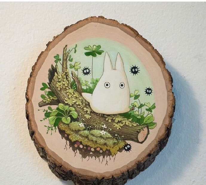 一组超级可爱的小动物木桩画分享!