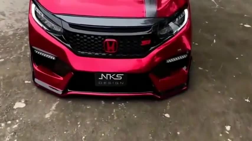 车主爆改本田思域,双开剪刀门堪比超跑,女友再改也成不了跑车