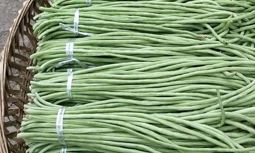 第一步,准备食材,豇豆适量,尽量准备那种粗长的豇豆,喜欢吃的话可以多