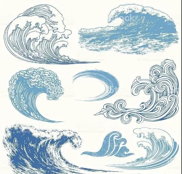 【绘画素材】一套 海浪浪浪 的画法！|画法|海浪|素材_新浪新闻