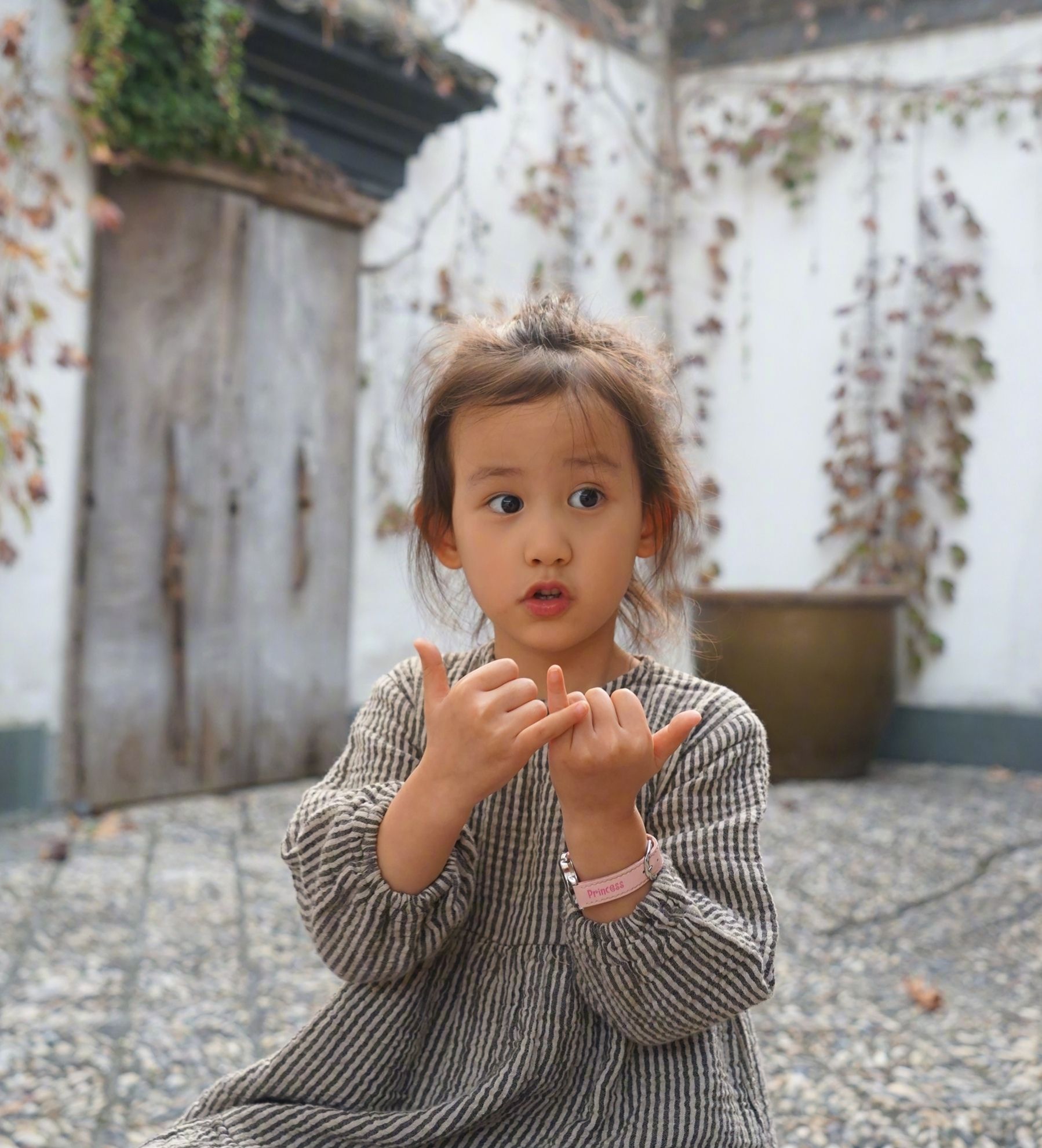 黄磊小女儿太美了,随便拍的生活照堪比写真!