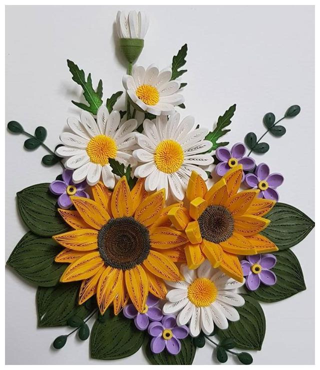 私藏衍纸艺术作品来打开一下创作的思路小编平时在创作衍纸作品的时候