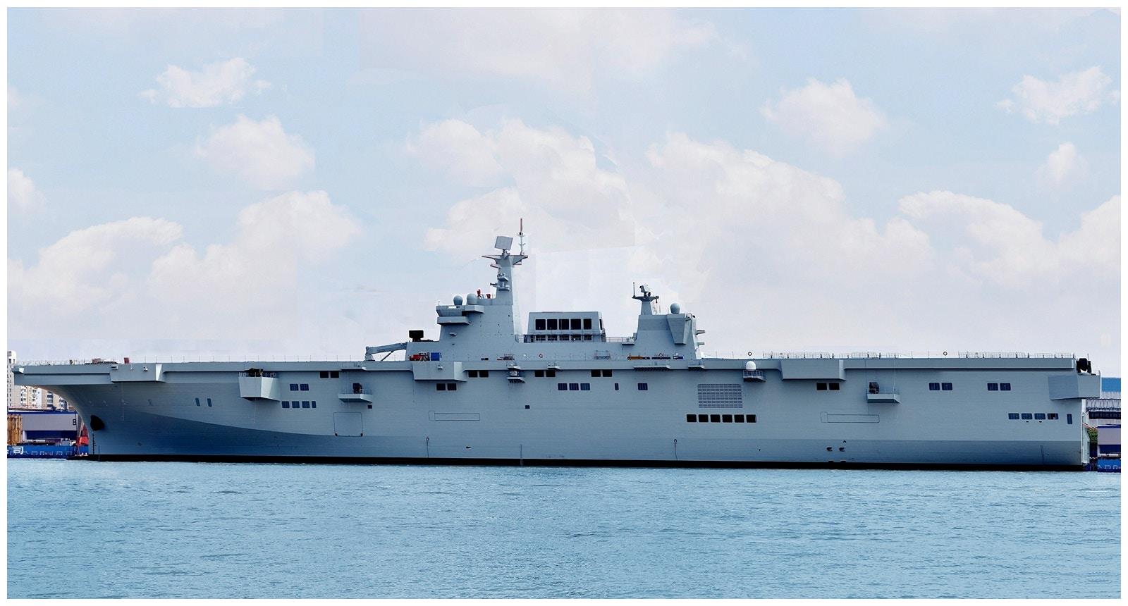 075舰甲板上出现神秘机型,什么来头?或改变未来岛礁作战方式|无人机|