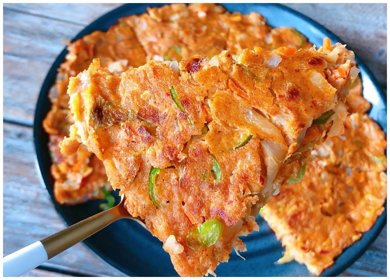 减肥减脂必备全麦韩式泡菜饼简简单单营养丰富味道还好