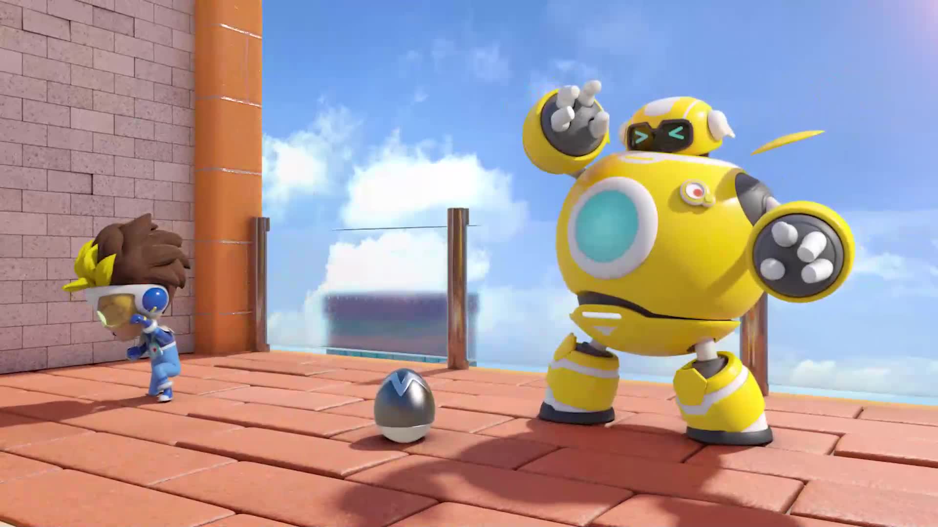 奇趣特工队:记着按住凯奇,凯奇小短手够不到记着,画面太可爱