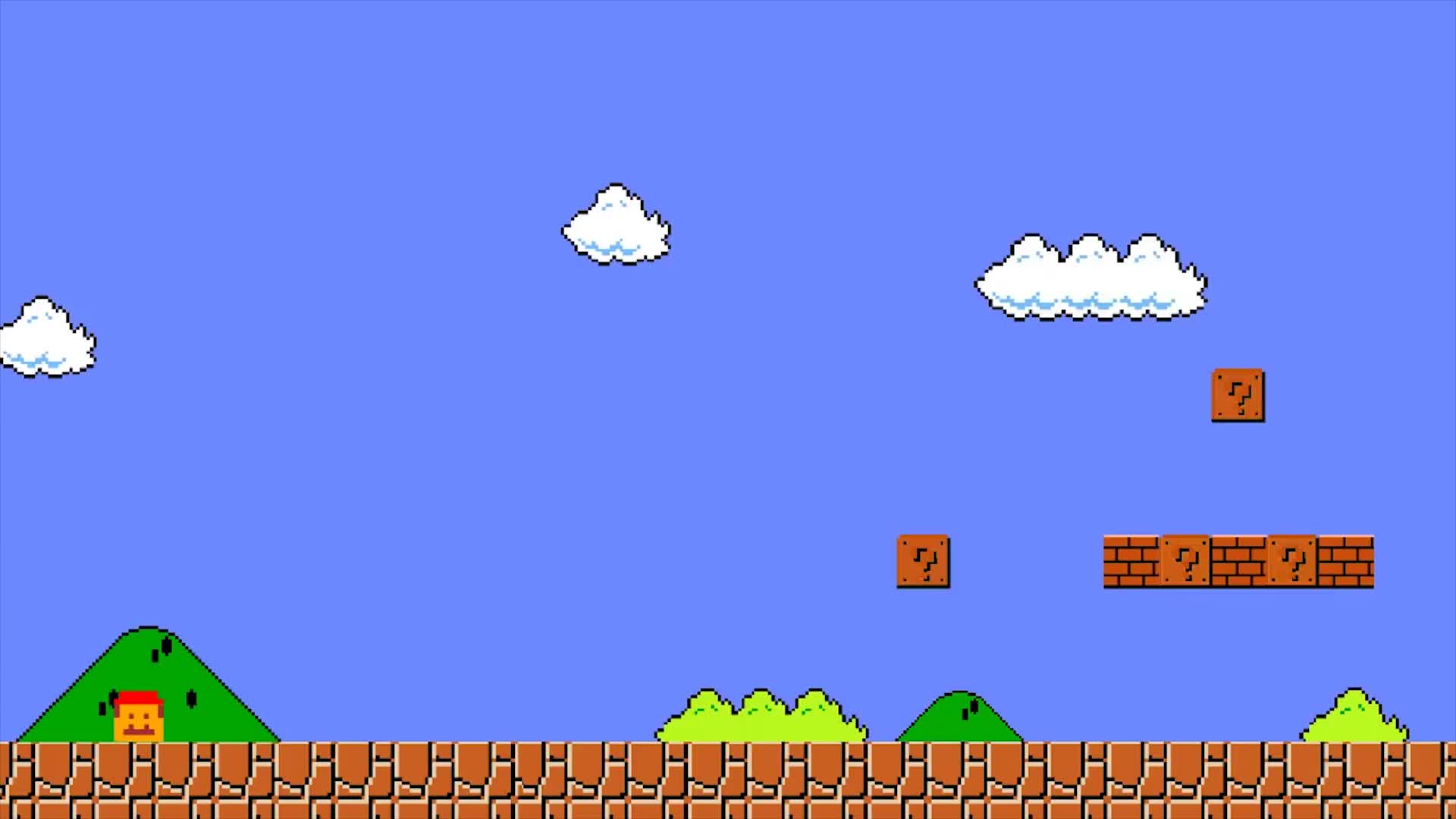 搞笑超级玛丽:马里奥只剩一颗头了,通关到最后,还算通关吗