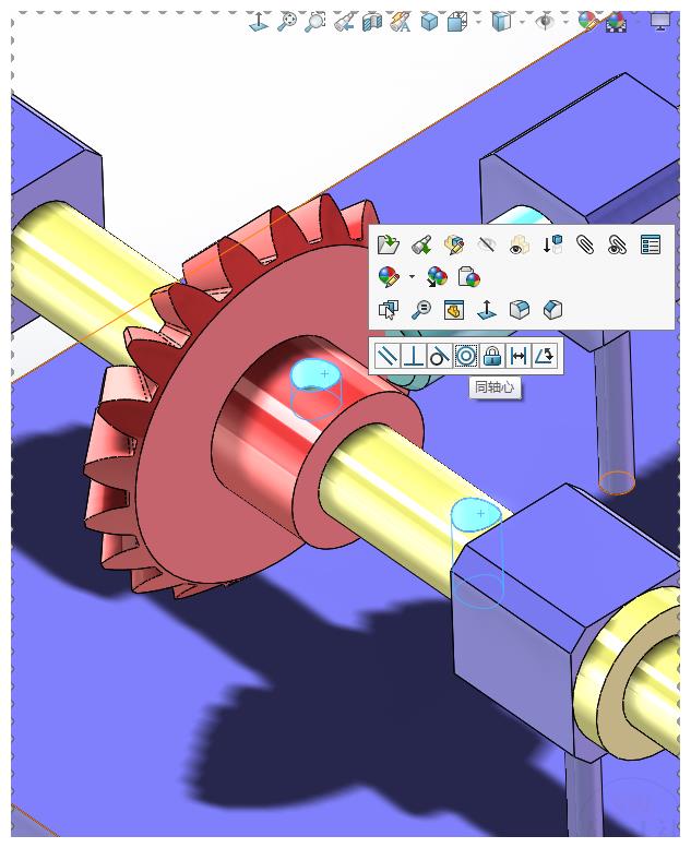 用solidworks制作的锥齿轮传动