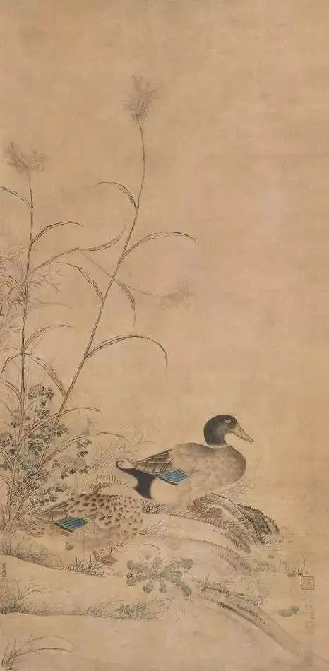 元代王渊的水墨花鸟画__财经头条