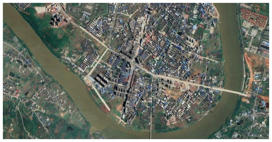 卫星上看耒阳湖南城区面积最大城市人口最多的县级城市之一