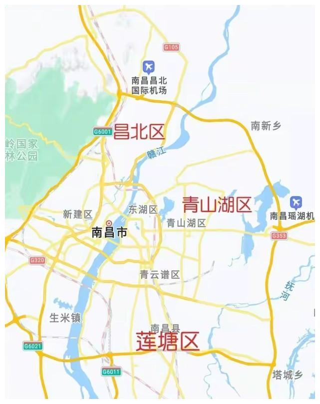 南昌最佳区划布局南昌县设区高新区给青山湖经开区设昌北区