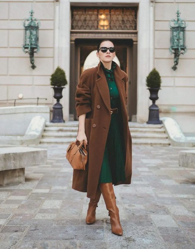 棕色绿色秋冬最佳组合